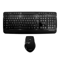 KIT TECLADO E MOUSE QUANTA QTKTM1600 ELITE WIRELESS PORTUGUÊS - PRETO